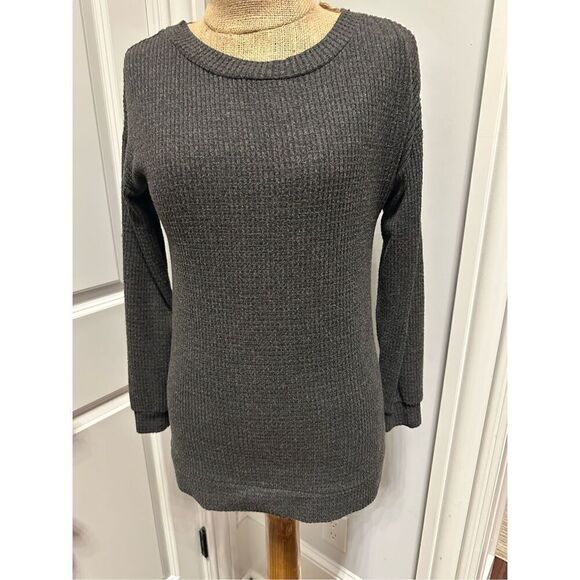 1. State lattiace back thermal pullover sweater tunic sz xsmall grey - Picture 5 of 10